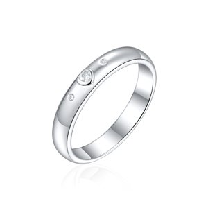 OLIVIE Snubný strieborný prsteň SRDCE 8587 Veľkosť prsteňov: 10 (EÚ: 62-64), Pohlavie: Dámske Ag 925; ≤2,7 g.