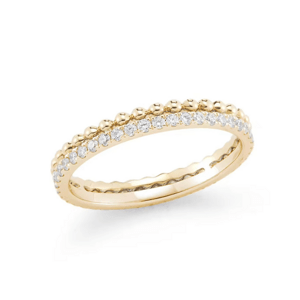 OLIVIE Stříbrný dvojitý prstýnek GOLD 8848 Veľkosť prsteňov: 8 (EÚ: 57 – 58) Ag 925; ≤1,8 g.
