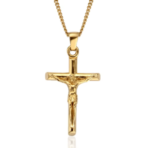 OLIVIE Strieborný náhrdelník KRÍŽ S JEŽIŠOM GOLD 8879 Ag 925; ≤6,4 g.