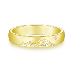 OLIVIE Snubní stříbrný prsten HORY GOLD 8893 Veľkosť prsteňov: 5 (EÚ: 49 – 50), Pohlavie: Dámske Ag 925; ≤2,6 g.
